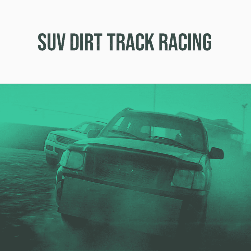 Discover the "SUV Dirt Track Racing" sound effects library on Sonniss, featuring dynamic off-road SFX in a green-tinted scene.