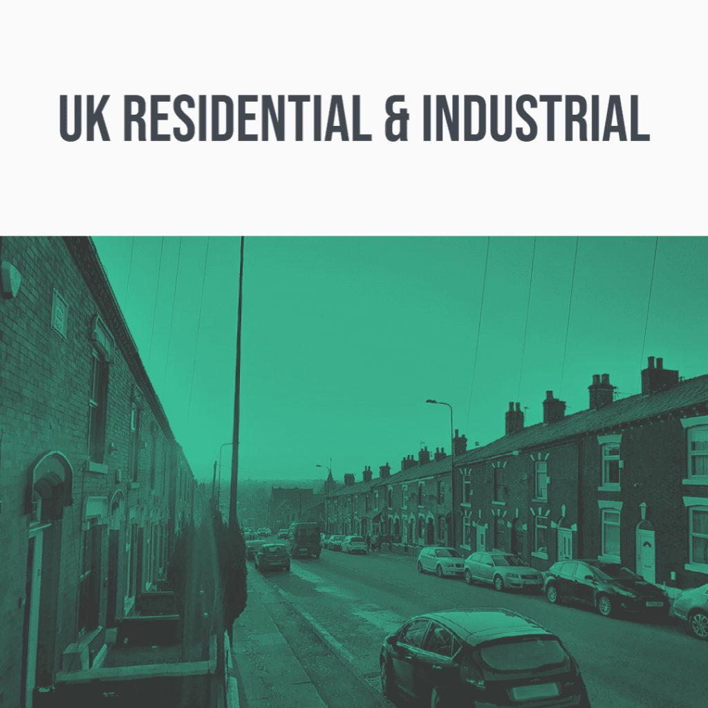 The image is of a sound effects library on Sonniss, showcasing UK street ambience with terraced houses.