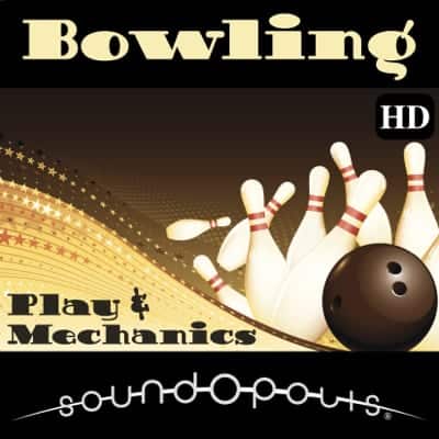 The image on Sonniss is of a "Bowling Sound Library," showcasing the game's pins and ball as featured in the sound effects collection.