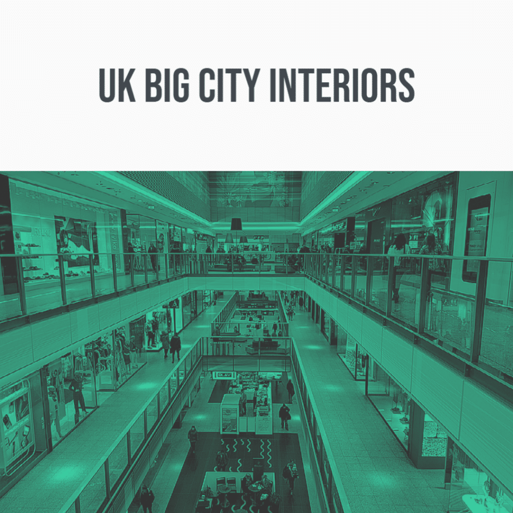 A bustling mall interior with glass railings, ideal for "UK Big City Interiors" ambiance sound effects library on Sonniss.