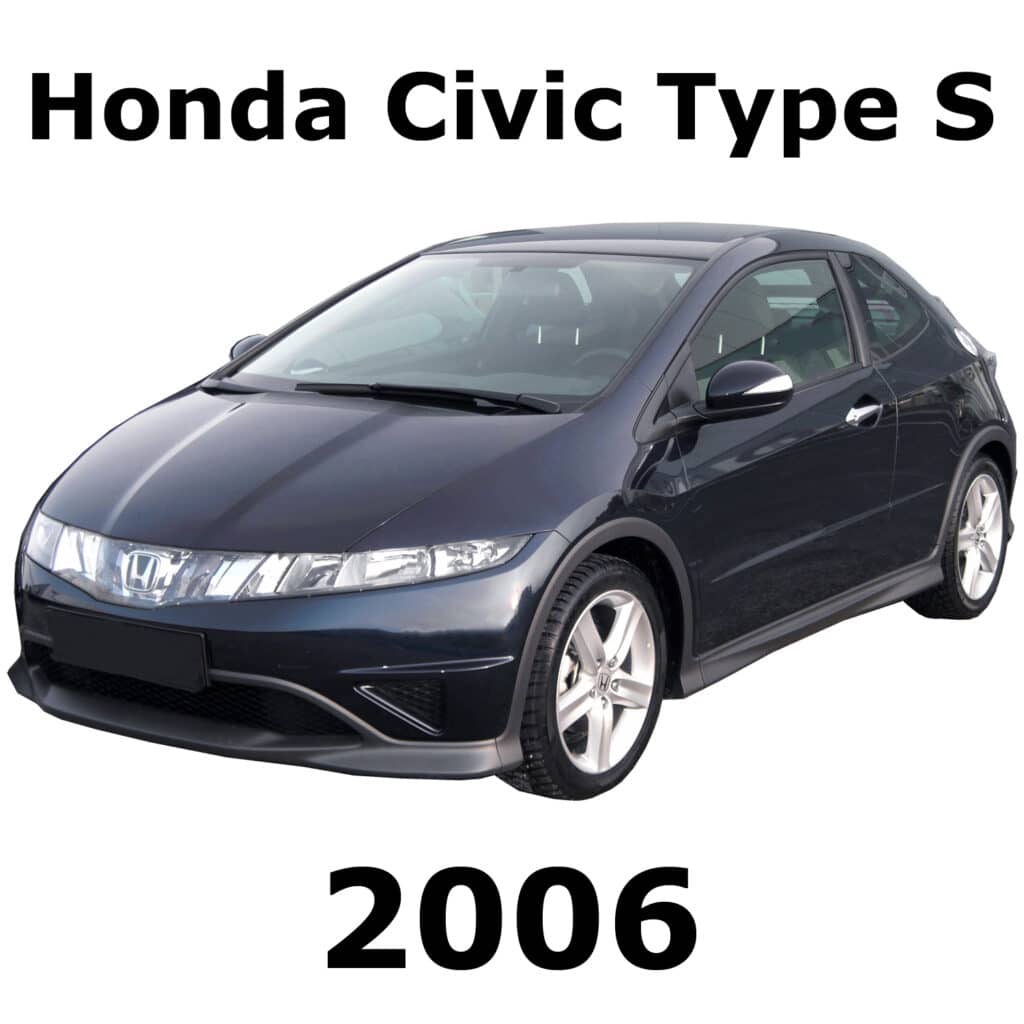 Image of a "sound effects library" featuring a 2006 Honda Civic Type S, perfect for automotive sound enthusiasts.