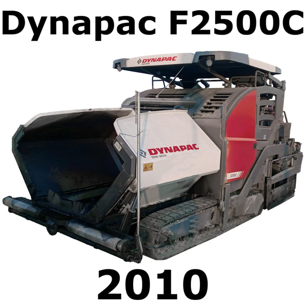 Image of sound effects library showcasing the V8 engine of a 2010 Dynapac F2500C asphalt paver in pristine detail.