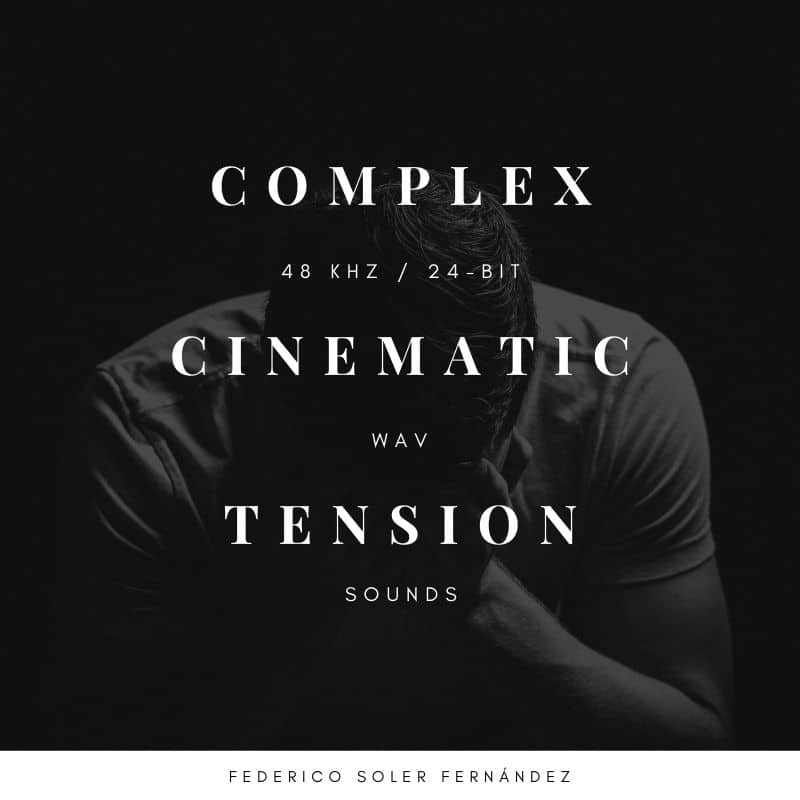 Image of a sound library on Sonniss: "Complex Cinematic Tension Sounds - 48 kHz / 24-bit WAV," by Federico Soler Fernández.