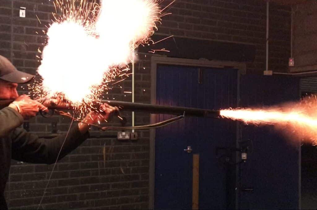 Image of a gunshot sound library on Sonniss—perfect for filmmakers seeking musket indoor firing SFX and authentic firearm sounds.