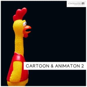 Yellow rubber chicken toy for "Cartoon & Animation 2" SFX library, perfect for creating humorous sound effects.