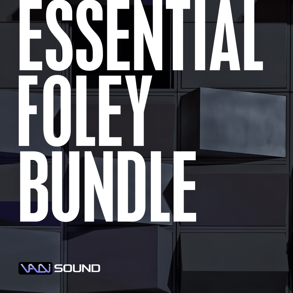 SFX library image showcasing the 'essential foley bundle' from Vam Sound on Sonniss.