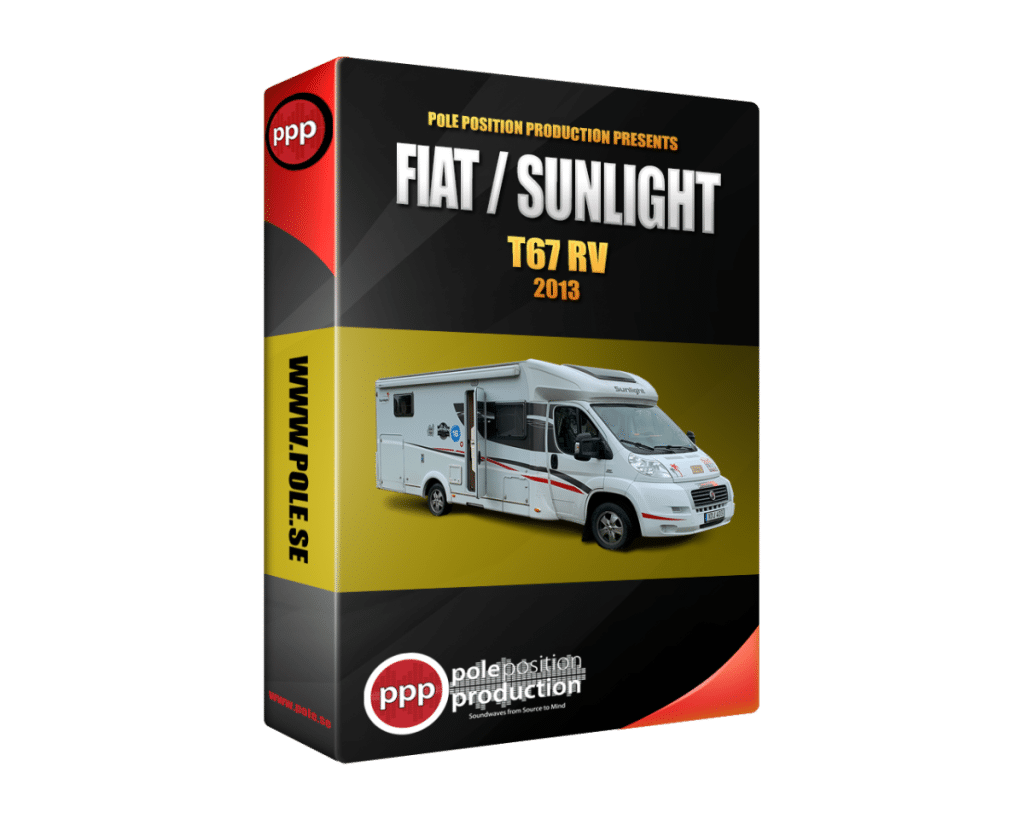 A box with a rv and the words fat sunlight.