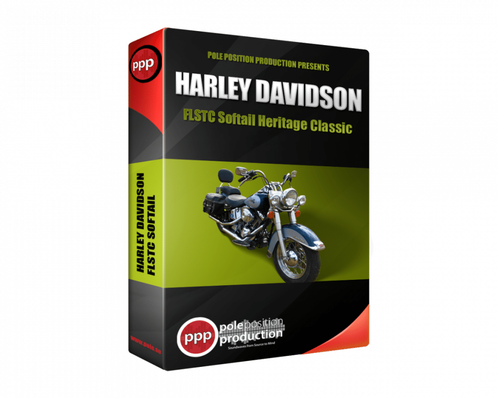 Harley Davidson FLSTC Softail Heritage Classic motorcycle sound effects Library