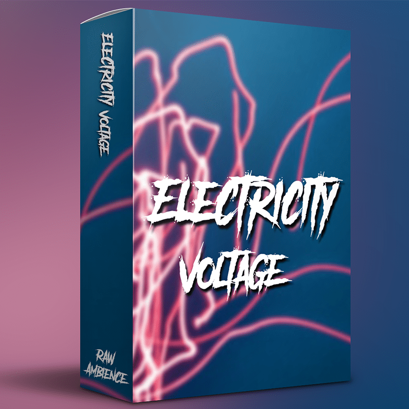 Electricity voltage sound library box with neon pink lines for raw electric SFX on Sonniss—perfect power surge sounds.