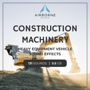 Excavator at work—Sonniss showcases a construction machinery sound effects library: 131 sfx, 5.5GB excavator sounds.