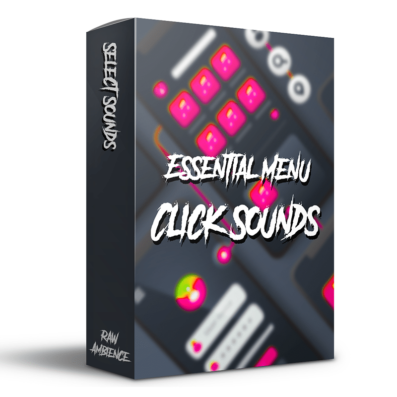 This image shows a sound effects library for UI menu clicks on Sonniss, ideal for finding essential button sfx.