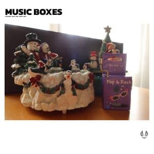 Ceramic snowmen music box and "Hey Jude" pop/rock box—perfect for Christmas music box sound effects library on Sonniss.