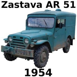 Green Zastava AR 51 1954—vintage military vehicle sfx library photo for classic car sound effects on Sonniss.