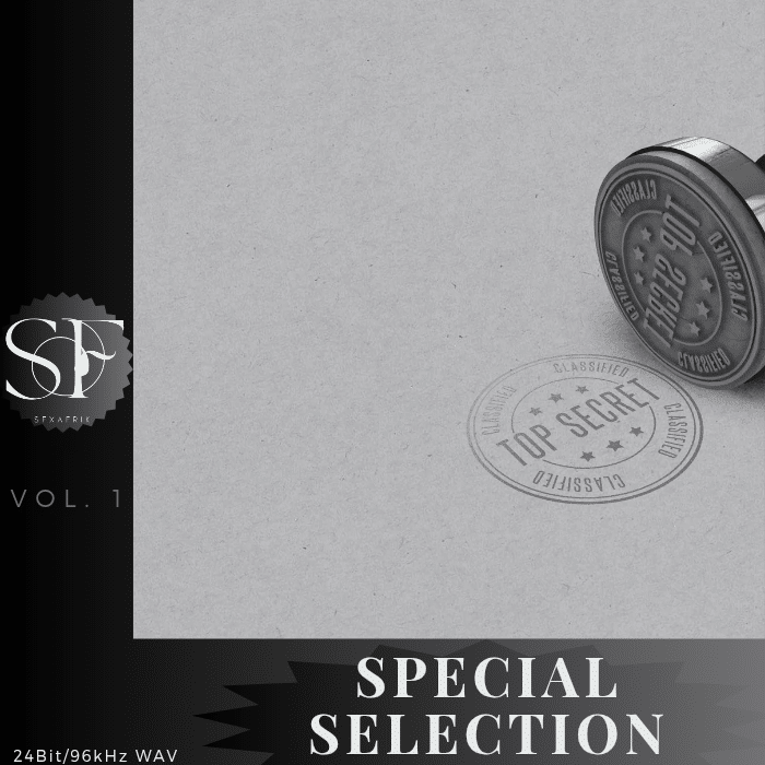 Monochrome cover art with a metallic vault dial, “Top Secret” stamp, “SF Vol. 1,” “SPECIAL SELECTION,” and 24Bit/96kHz WAV text.