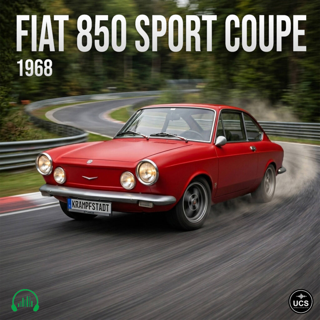 Fiat 850 Sport Coupe 1968 sports car cover art