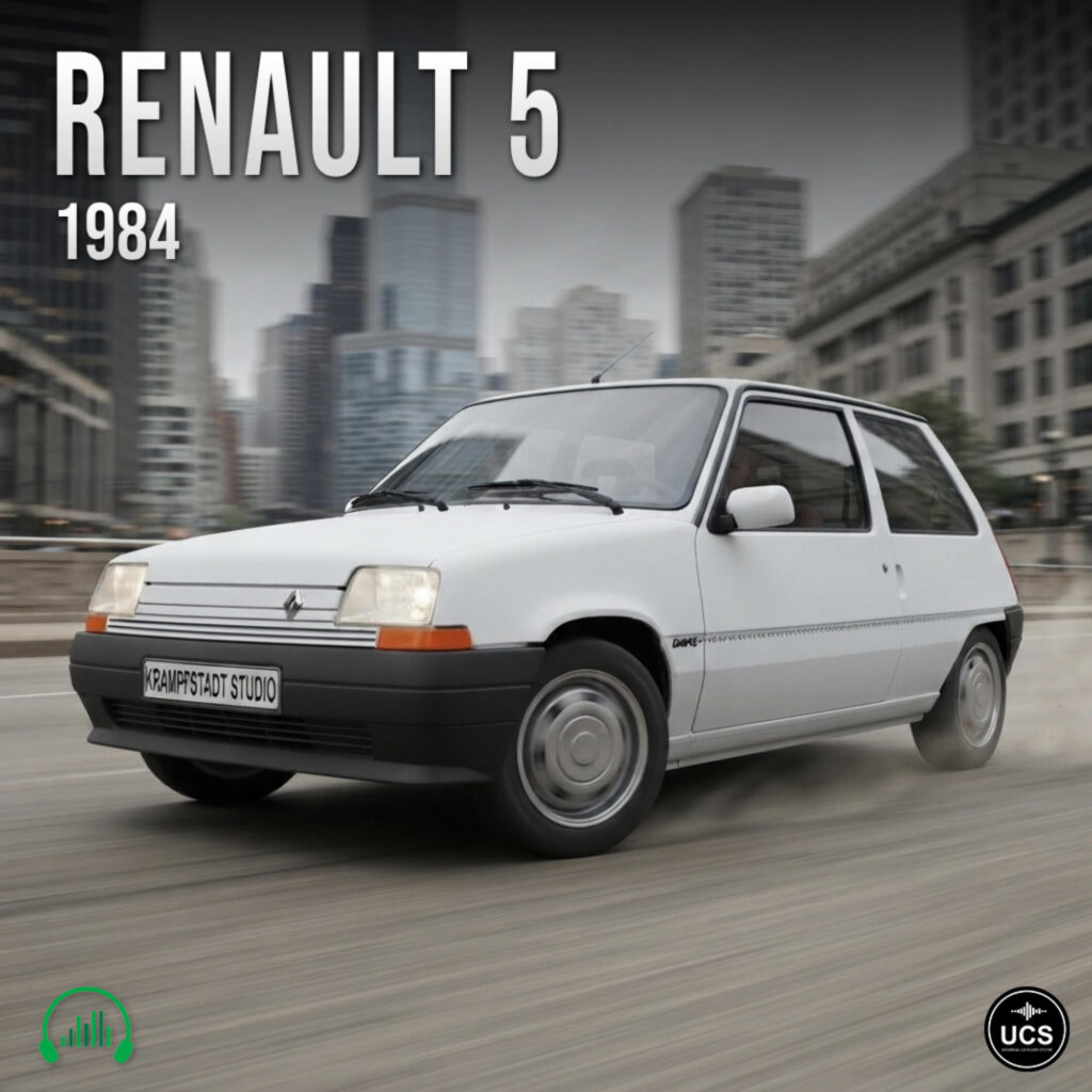 Renault 5 1984 subcompact supermini car cover art