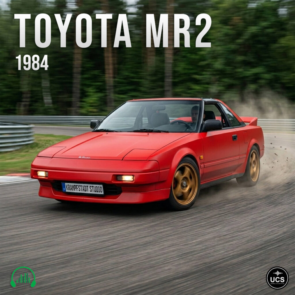 Toyota MR2 1984 sports car cover art