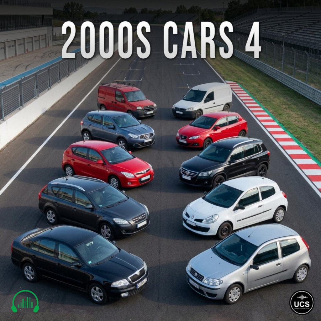 Ten 2000s Cars 4 are arranged in two rows on a racetrack.
